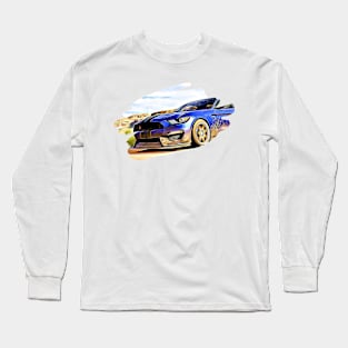 Mustang GT500 Action Art Print Long Sleeve T-Shirt